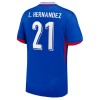 Camiseta de fútbol Francia L. Hernandez 21 1ª equipación Euro 2024
